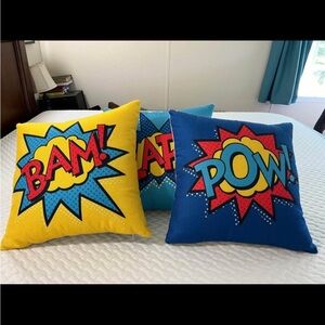Comic Book Style Throw Pillows